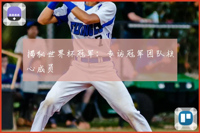 揭秘世界杯冠军:专访冠军团队核心成员